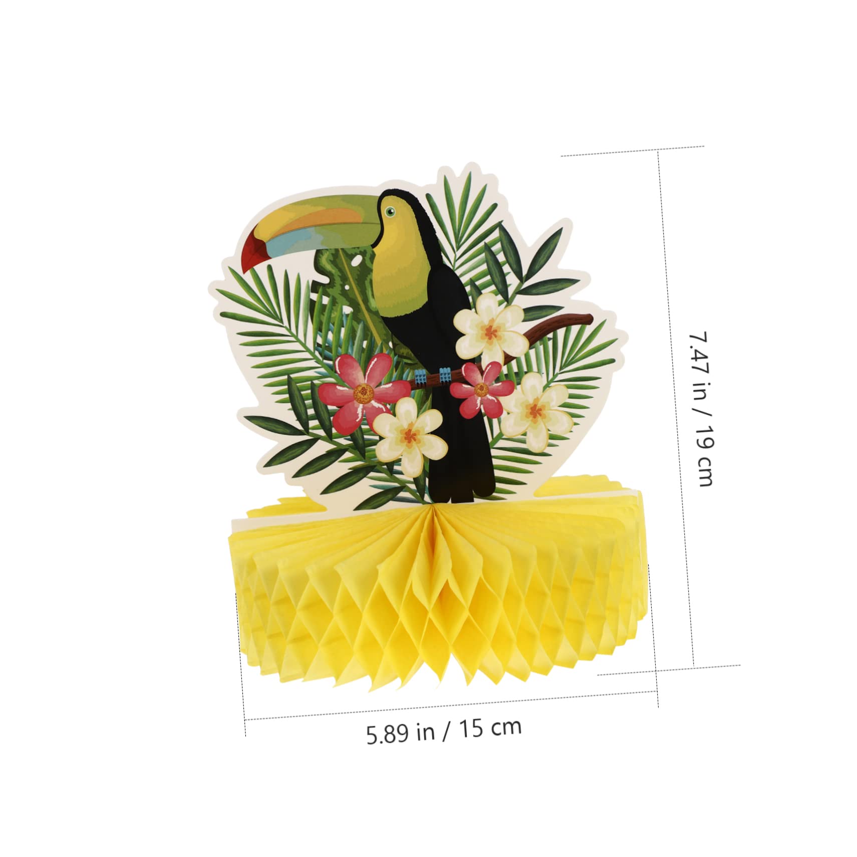 Generico 2 Set Pendolo A Nido d'Ape Fenicottero del Partito Luau Centrotavola Luau per Tavoli Tiki Favo Home Decor Casa Arredamento Decorazioni A Nido d'Ape Hawaii Carta 9 Pezzi * 2