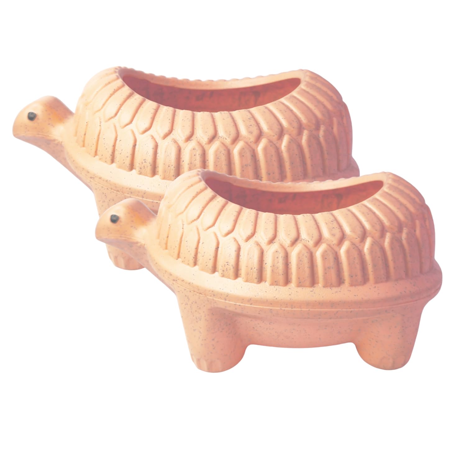Tortoise Table Top Planter Pot | Heavy Duty Plastic Indoor Planter | Perfect for Home, Garden, Office| Ideal Gift for Gardening Enthusiasts (Beige-Set-of-2) (B0D5JGFGHK) Amazon Price History, Amazon Price Tracker