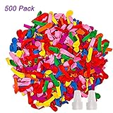 iRunning 500 Pack Self-Sealing Water Balloons, Colorful Water Balloons Bomb with Refill Kits for Summer Water Balloons Fight ...
