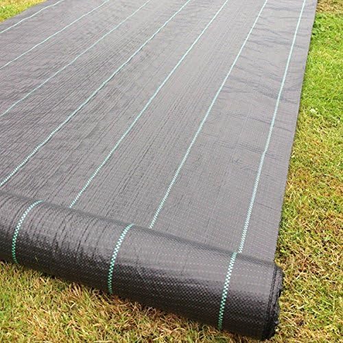 Yuzet Heavy Duty Weed Control Fabric, 2m x 25m, with 40 Free Pegs