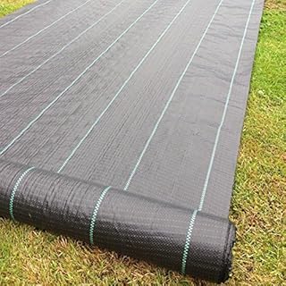 Yuzet Heavy Duty Weed Control Fabric, 2m x 25m, with 40 Free Pegs