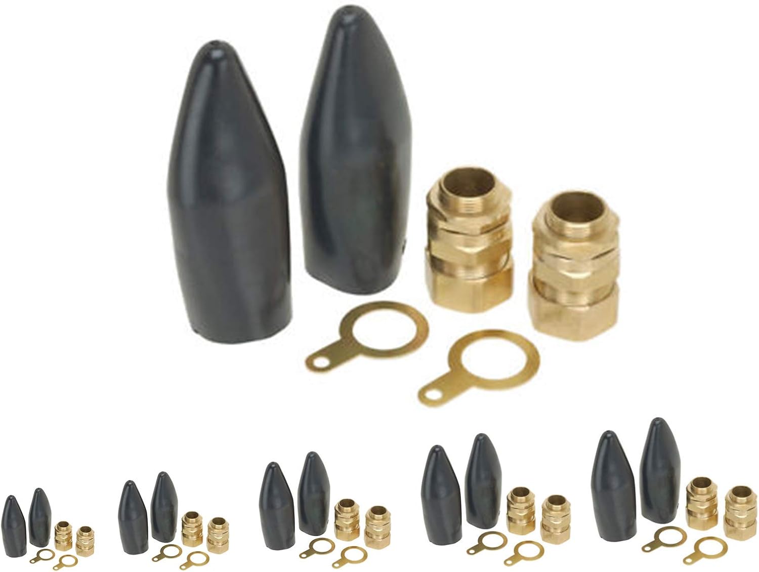 CW Brass Outdoor SWA Cable Glands Earthing Shroud Armoured x 2 Pack