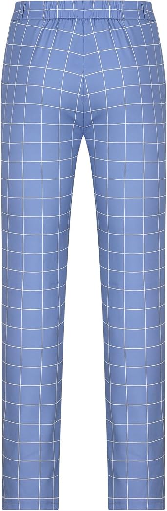 Plaid Pinstripe Suit Pants for Mens Slim Fit Dress Pants Chinos Stretch Flat-Front Skinny Business Pencil Long Pants
