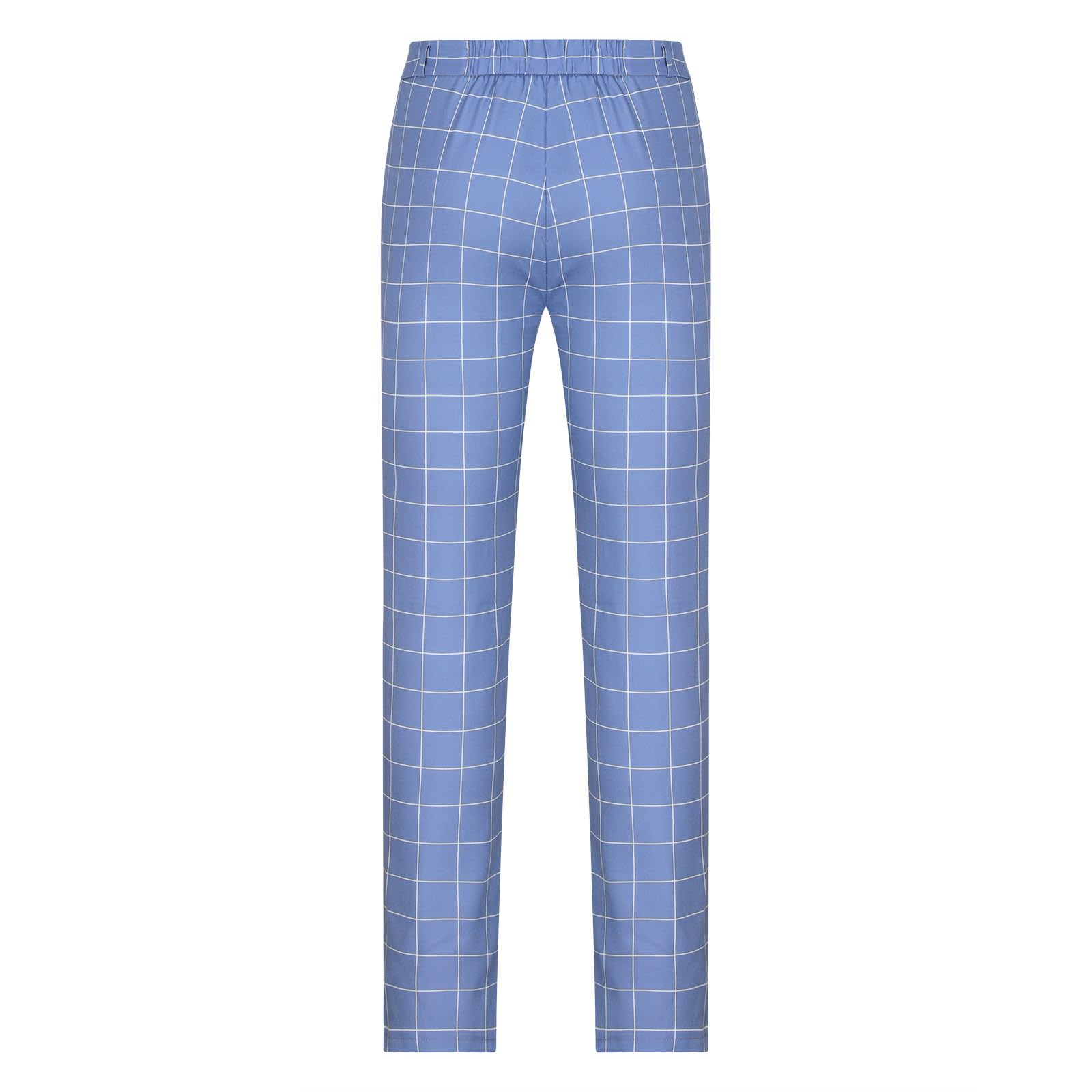 Pantalon chino pour homme avec imprimé écossais à l'avant plat, coupe régulière, taille réglable, pantalon jambe droite, poche infroissable, pantalon habillé intelligent, pantalon à carreaux