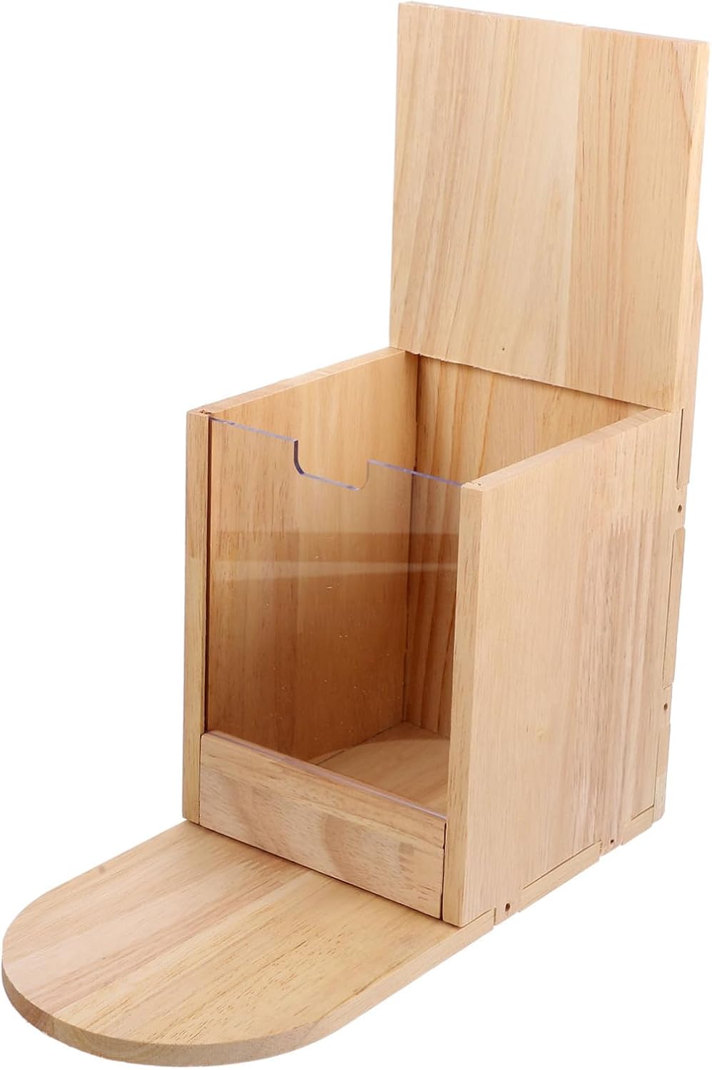 Kisangel Squirrel Feeder Picnic Table Wooden Outdoor Feeding Box for Squirrels Garden Decoration Attracts Wildlife Creative Design and Fine Workmanship