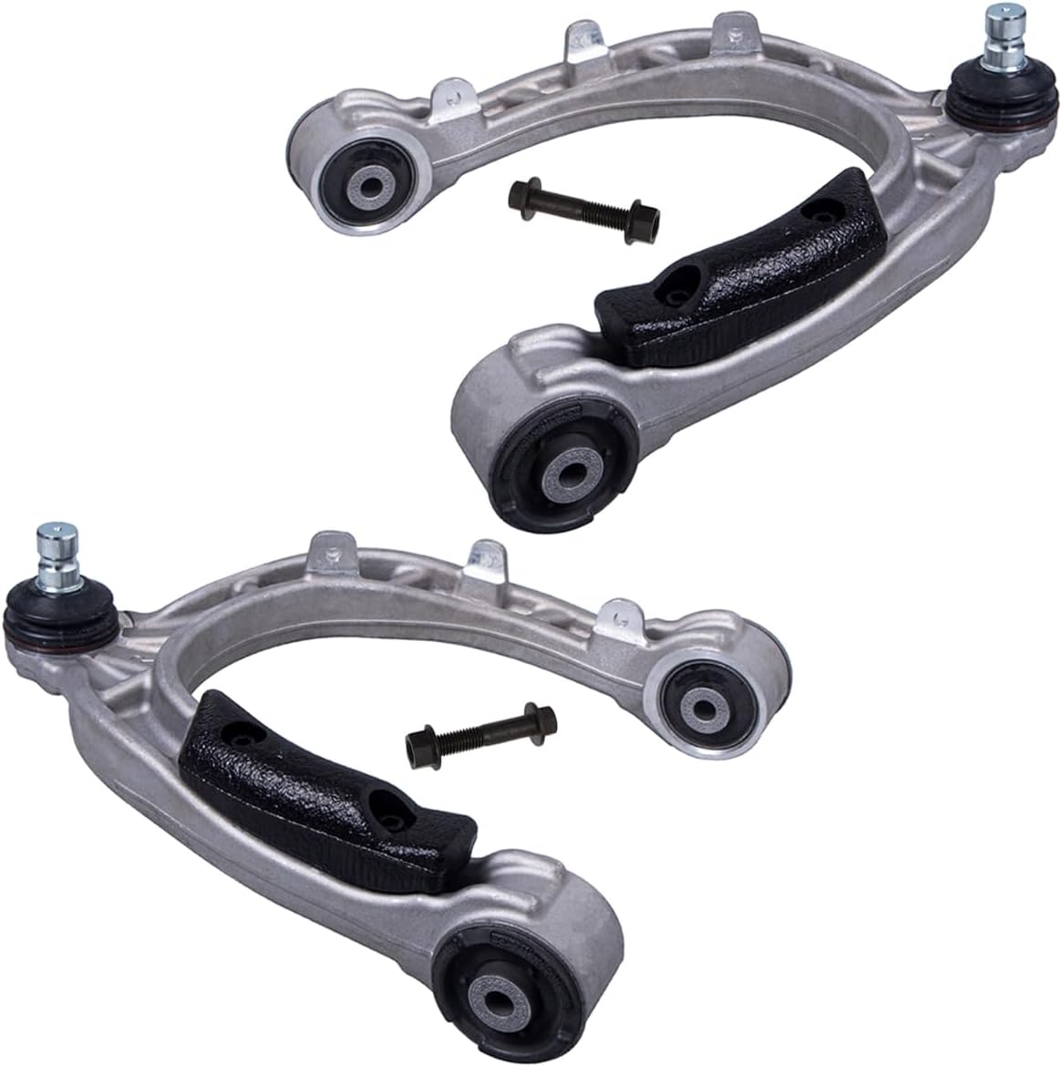 AUQDD 2Pc Suspension Front Upper Control Arm and Ball Joint Assembly Compatible With 2017-2023 Te-sla Model 3 / Y (Replace # 104432100G 104432600G MS95134 MS95135 527-513 527-514)
