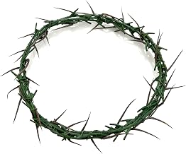 Crown of Thorns Wearable Plastic Thorn Crown, 7.5-8" Handmade Jesus Crown for Christian Easter, Church Events, and Christmas Tree Topper,Easter Holy Week Decor