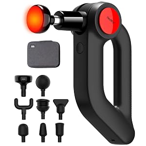 Deep Tissue Massage Gun with Heat 12mm Amplitude Percussion Massager for Athletes Muscle Relief Professional Handheld Masssger Gun