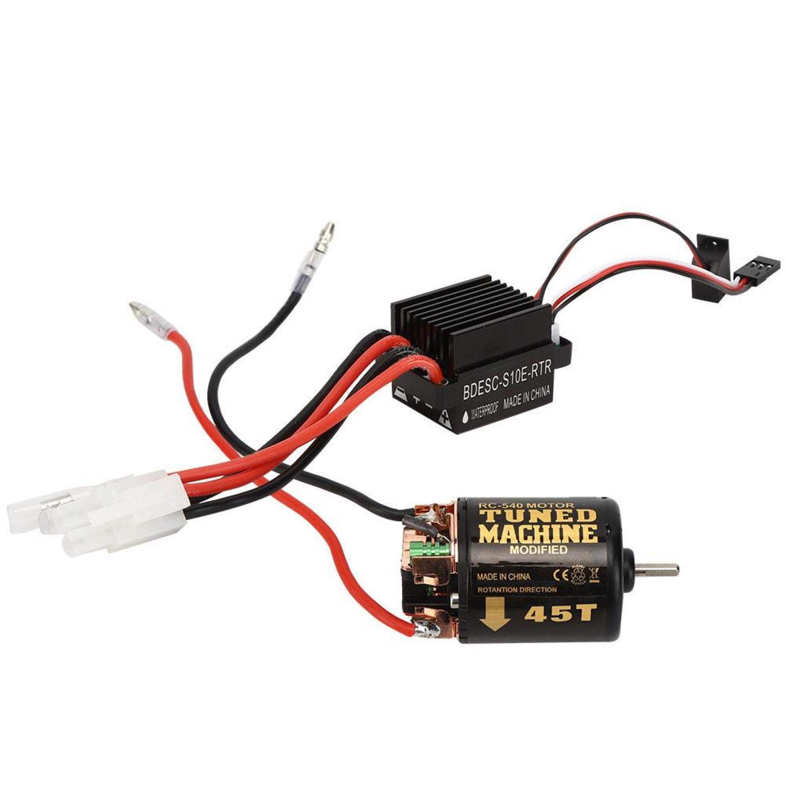 T best Motor RC, Modelo RC Coche 540 Motor de Cepillo con 320A Cepillo ESC RC Piezas Accesorios Universal(45T)