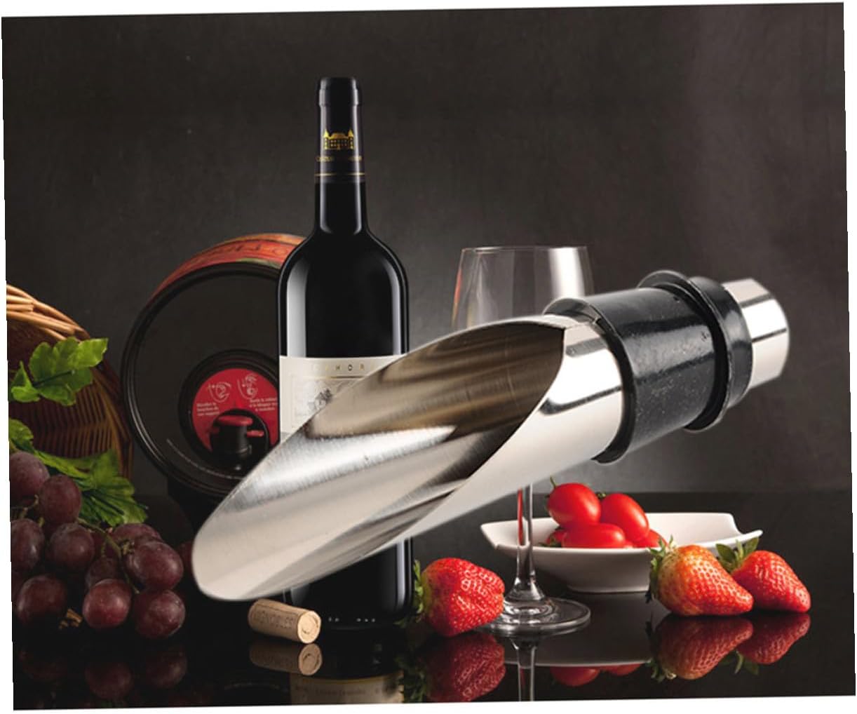 10pcs Stainless Steel Wine Bottle Stopper Aerating Pourer Creative Red Wine Decanter for Banquet