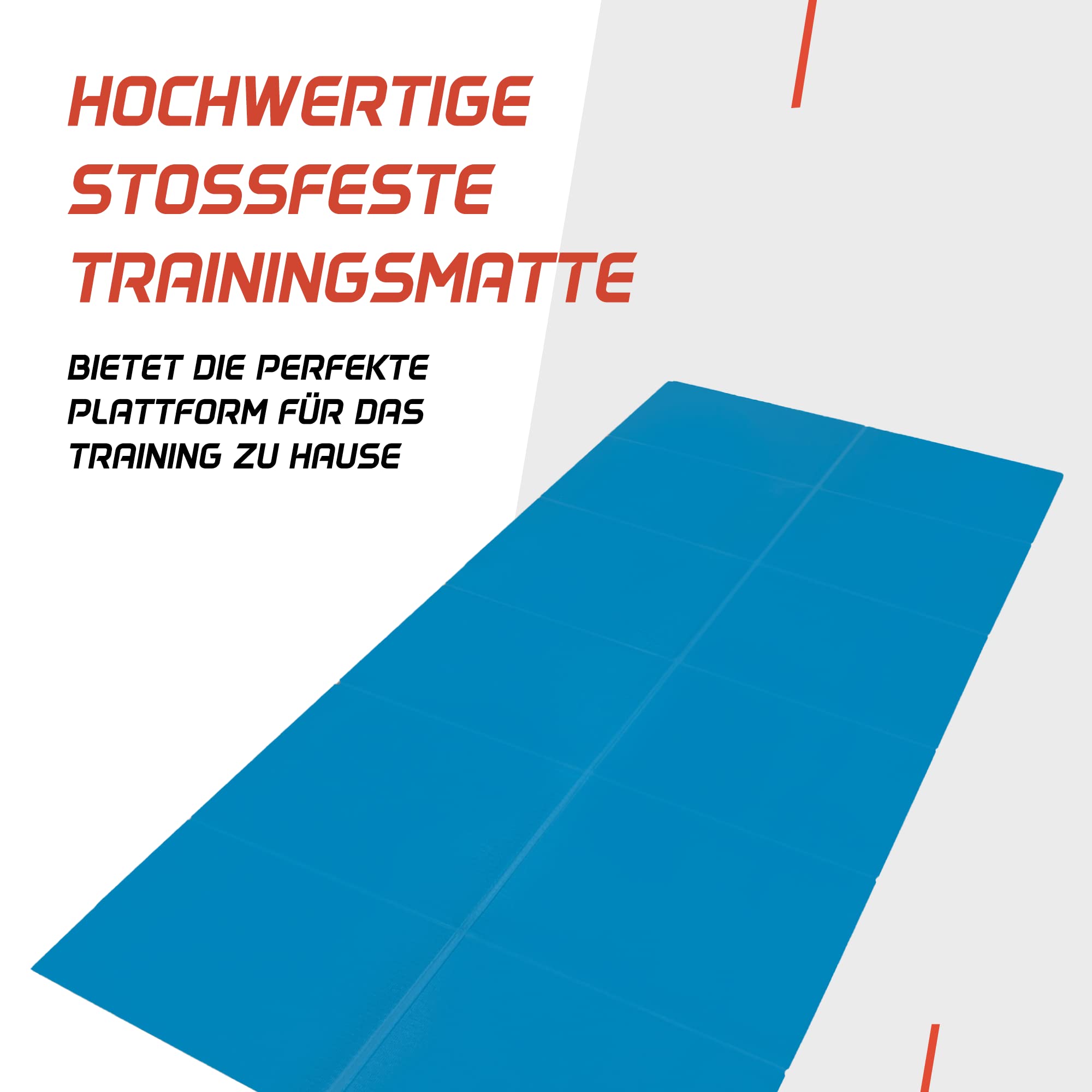 Shock Widerstand Trainingsmatte - Mehrzweck Anti-Rutsch Fitnessmatte - Home Gym Bodenschutzmittel für Fitnessgeräte - Turbo Trainingsmatte, Laufbandmatte, Yoga, Pilates und Crosstrainer Matte