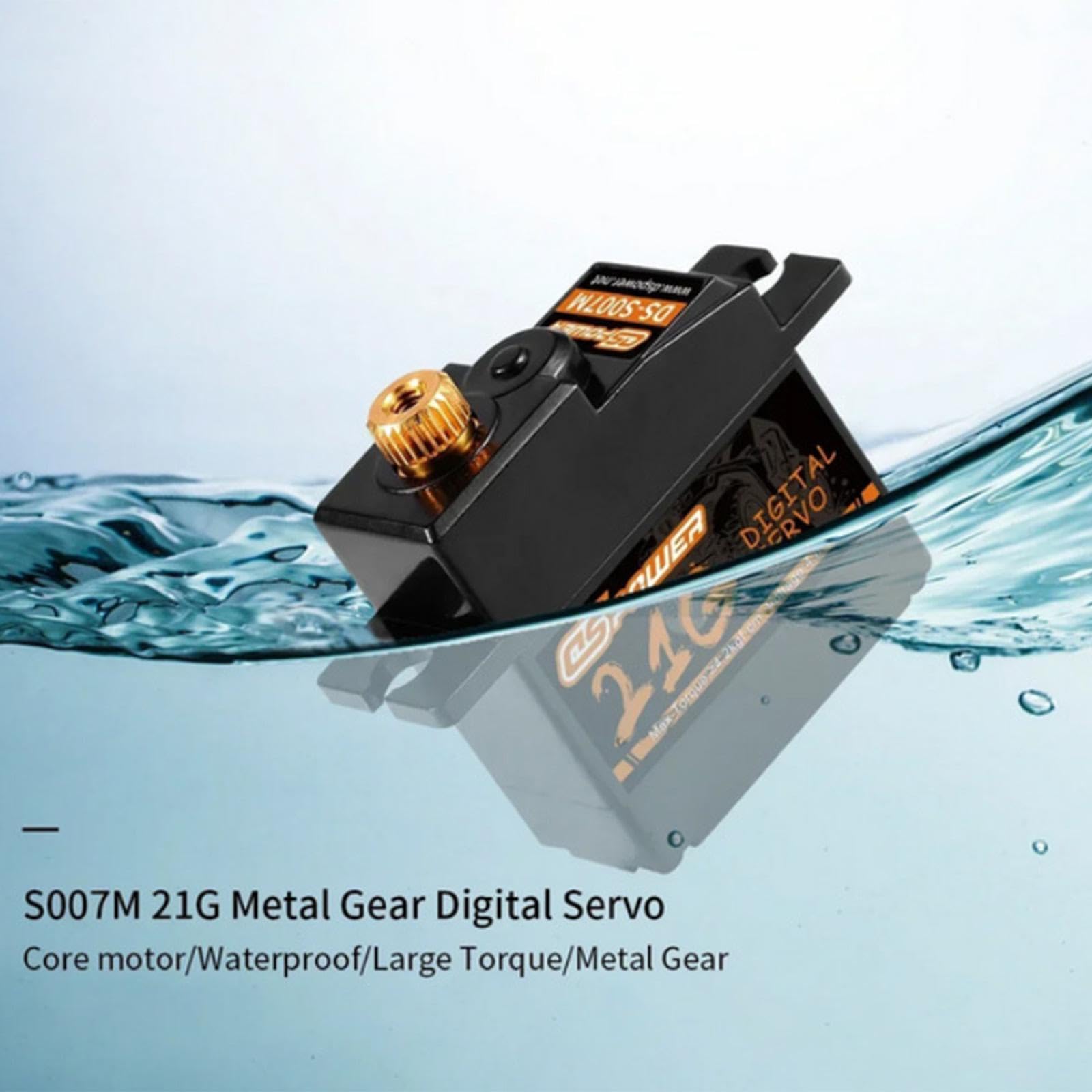 Gralara Gear Digital Servo Mini Servo RC Servo Getriebeservo Wasserdicht Metall Widerstandsfähig Hohe Präzision für RC Modellauto Flugzeug Boot Anwendung