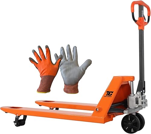 Miniatura 9 de Tory Carrier Manual Pallet Jack 6600 Lb. Capacidad, Camión de Paleta 48 × 27 W Horquilla Tamaño Standard Duty Hand Trucks