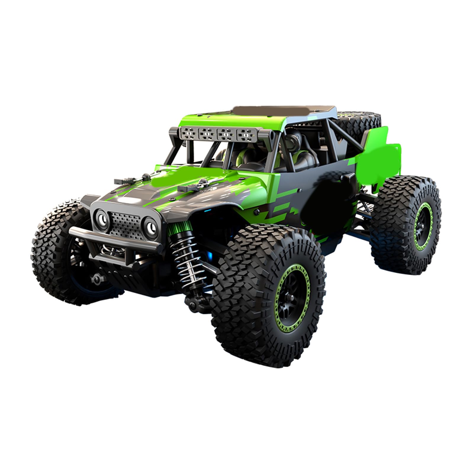 Dilwe RC Crawler, 2.4GHz Remote Control Car with 45° Climbing and Wheelie Wheels and LED Lights for Off Road Terrain