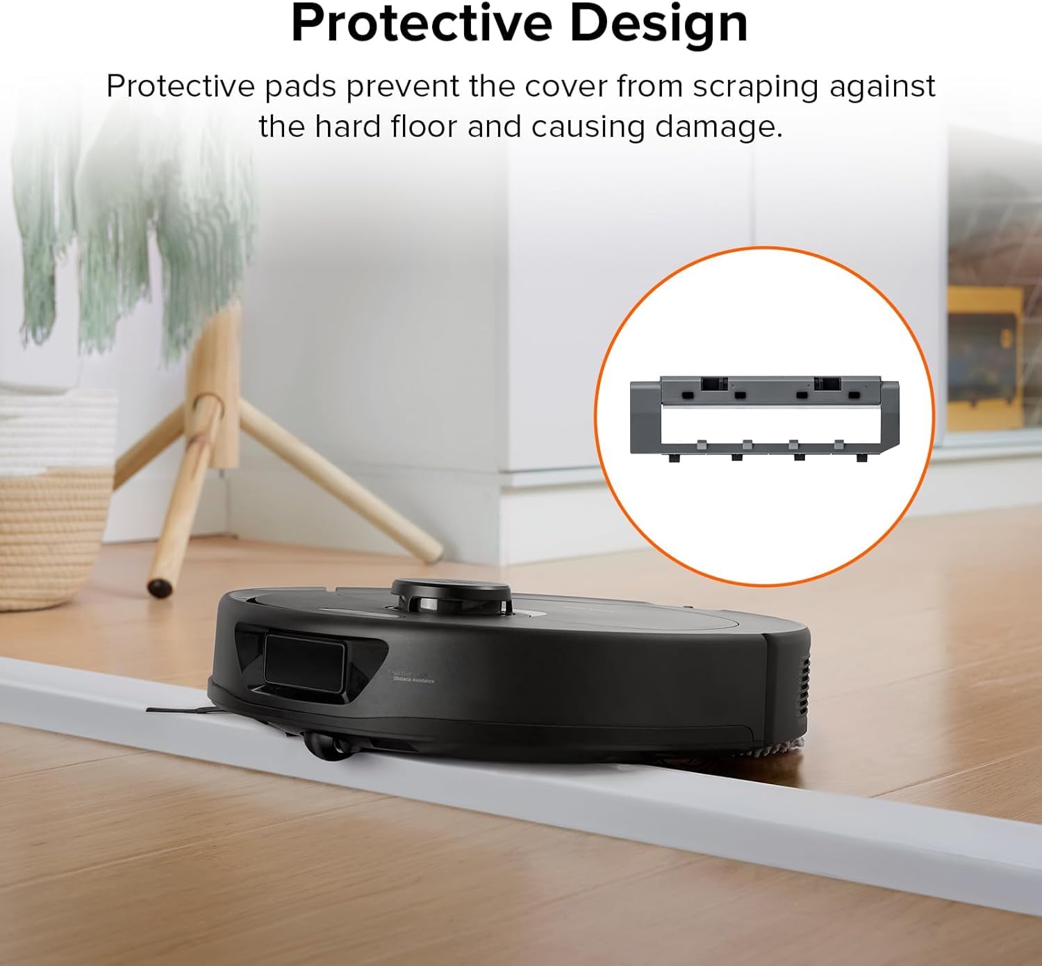 roborock QV 35S Robot Vacuum and Mop with Rubber Main Brush Cover Replacement