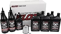 Vista 9 de Klotz Kit de cambio de aceite sintético 15W-60 de 5 cuartos de galón para motocicleta Indian PowerPlus