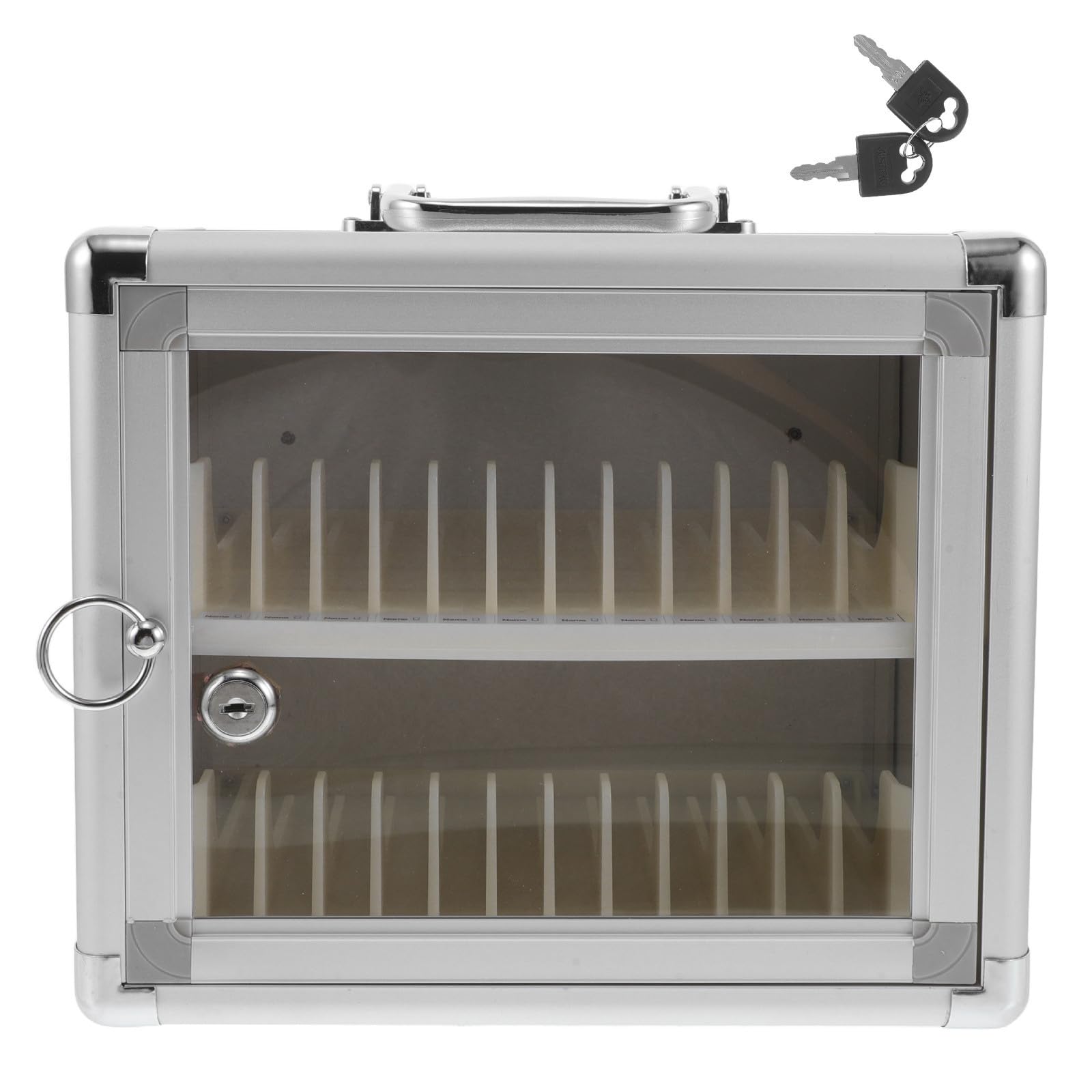 Handy Aufbewahrungsbox mit 24 Fächern aus Aluminiumlegierung für Schulen
