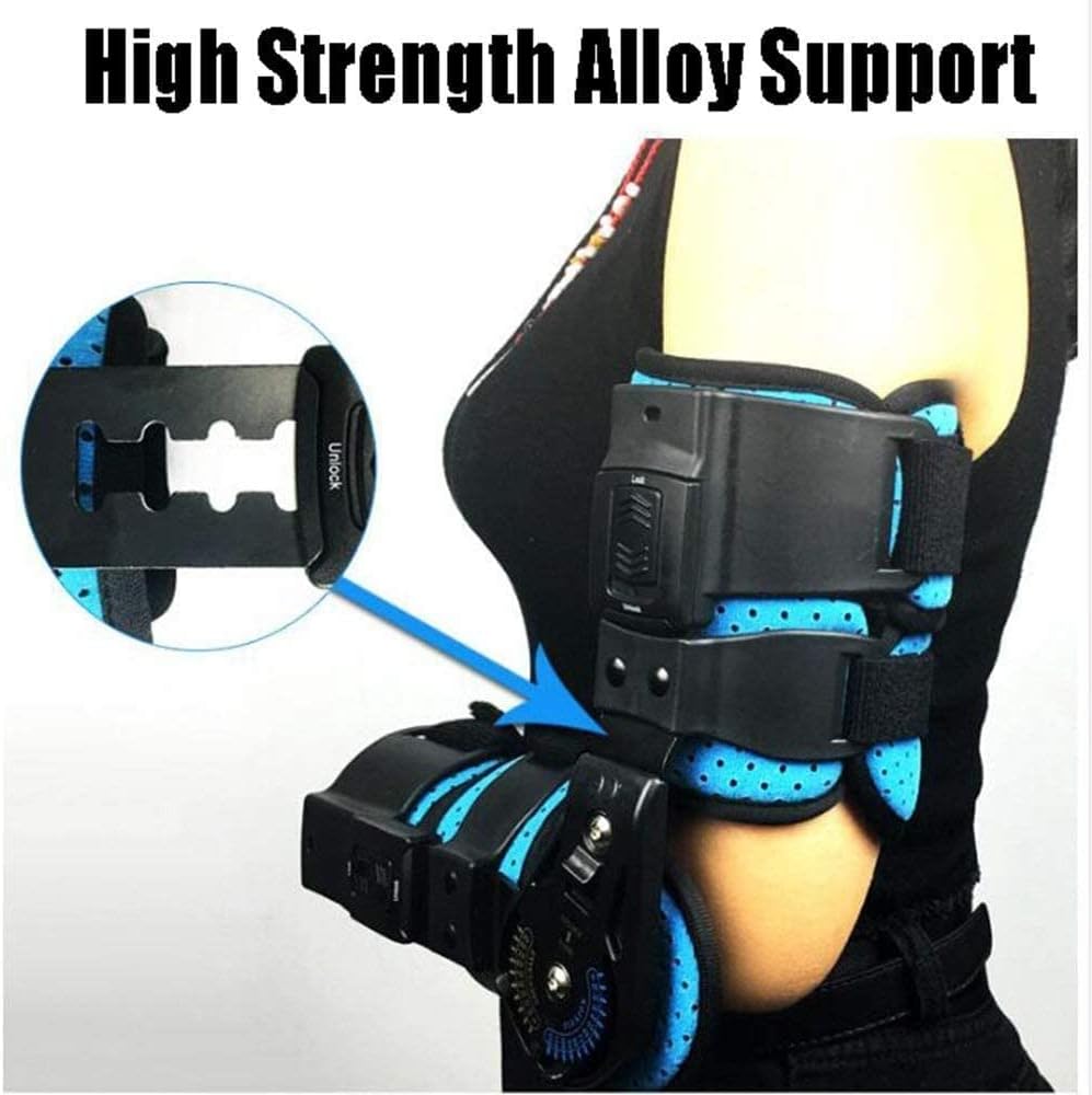 Hinged Elbow Brace with Strap, Post Op Elbow Brace Stabilizer Splint Arm Orthosis Injury y Support for Post Op Elbow Fracture -Right