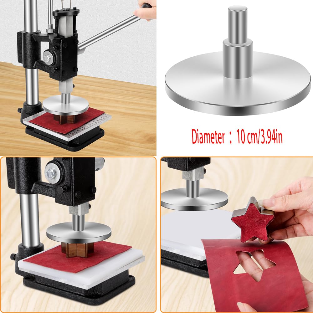 10 cm runde Pressplatte, Druckplatte, runde Scheibenpressplatte, Aufsatz für Lederpressmaschine