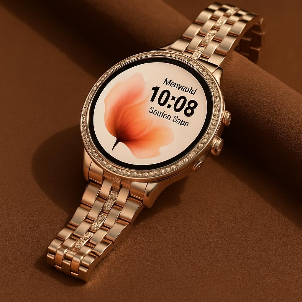 Primate GEN 9 OG Version Women's Smart Watch with Elegant Rose Gold Metal Band and HD Display, Bluetooth Calling, 500+ Watch Faces, Health Tracking, Sports Modes and Index