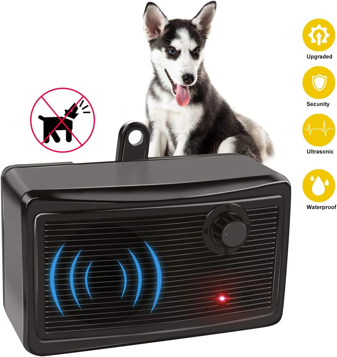 GODCRYSTAL Bark Control Device, Upgraded Mini Bark Control Device Outdoor Anti Barking Ultrasonic Dog Bark Control Sonic Bark Deterrents Silencer Stop Barking Anti Barking Device
