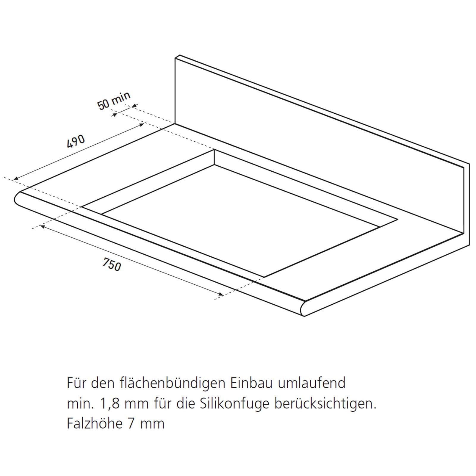 Oranier Induktionskochfeld 80 cm FLI680 - Flächen-Induktion autark mit Multi-Slider-Bedienung & 6 Kochzonen & Kochfeld-Seitenleisten aus Edelstahl