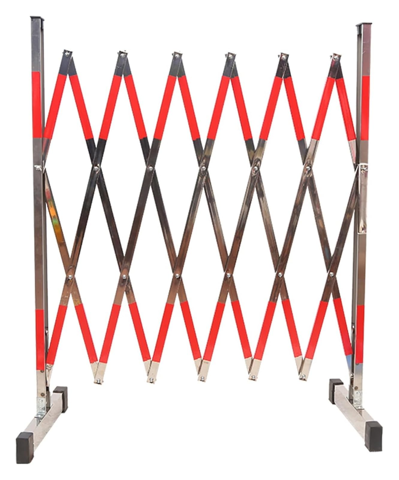 MYUYEE Telescopic Traffic Barricade - Portable Yellow Folding Road Safety Barrier(Rosso-47X236In)