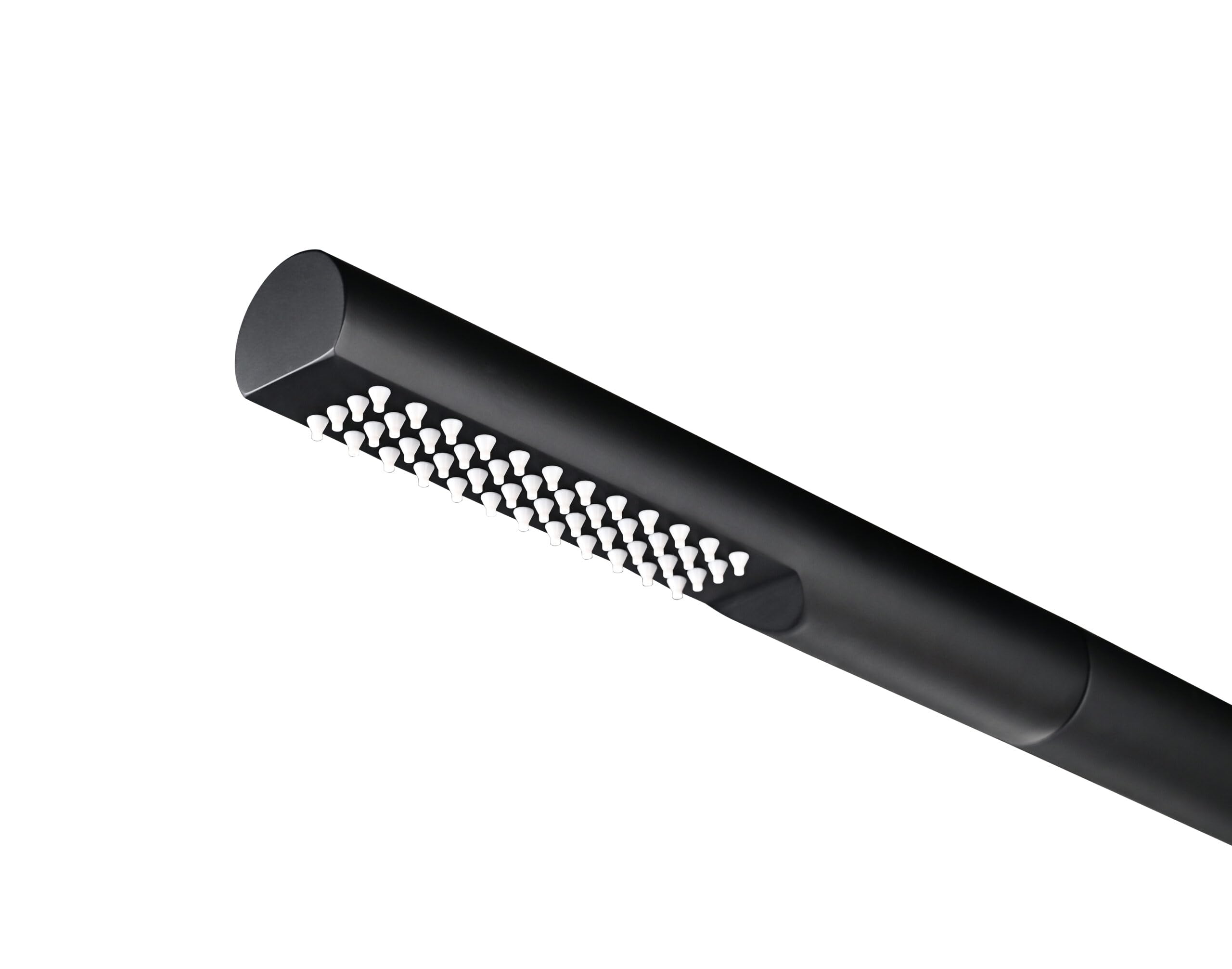 Mice - Ducha exterior para Piscina - Jardin - SPA con Rociador Tubular de 42mm con una altura 220 cm de acero inoxidable S316 Monofluido de 1 Via Agua Fria Color Negro Mate