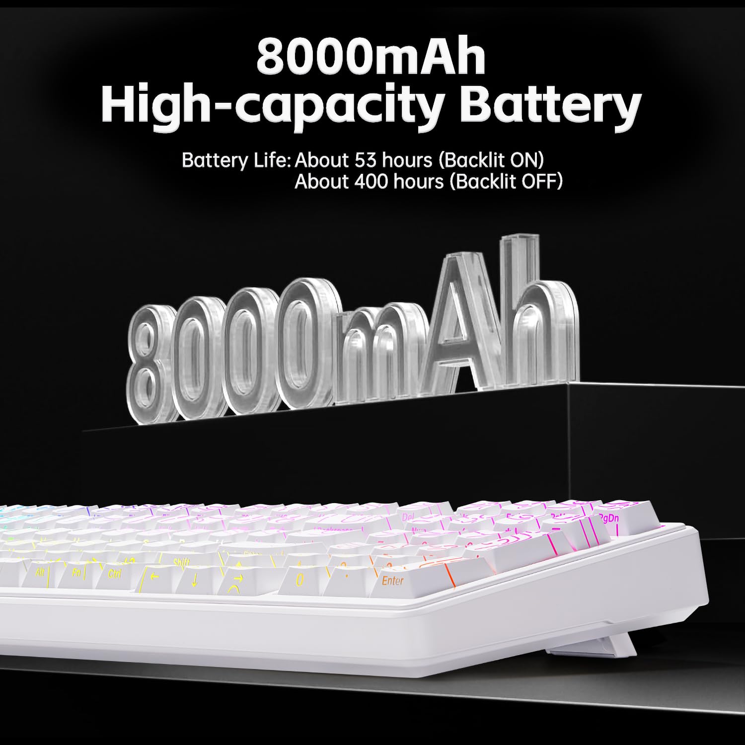 Aula F99 - Tastiera meccanica wireless, Tri-Mode BT5.0/2,4 GHz/USB-C, tastiera cremosa con funzione hot swap, interruttori lineari pre-lubrificati, tastiere da gioco retroilluminate RGB per PC, tablet