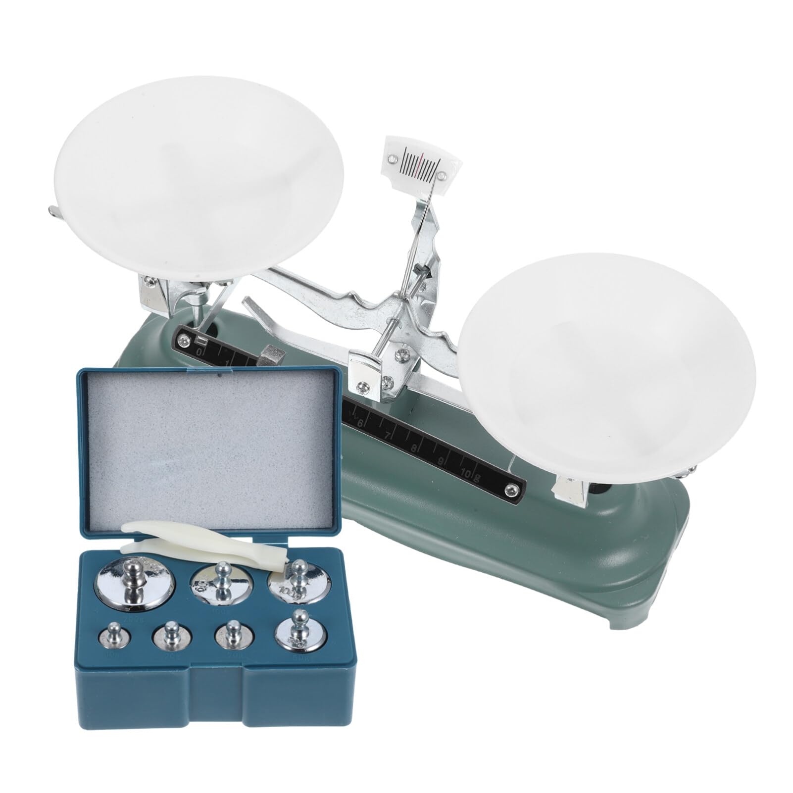 OUNONA Balance à Triple Fléau Portable pour Salle de Classe et Laboratoire avec Poids Inclus Outil de Mesure Scientifique