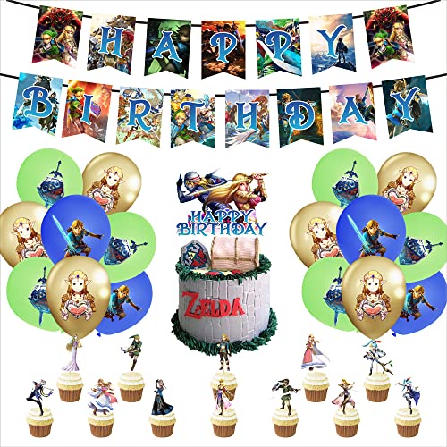 The Legend of Zelda Decoraciones de Fiesta Cumpleaños de Globos Legend of Zelda Decoraciones...