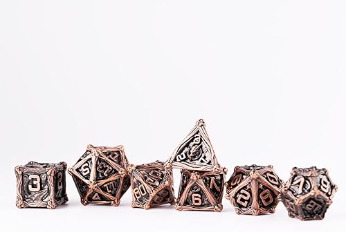 Miniatura 2 de DND - Juego de dados de metal poliédricos, juego de rol para Calabozos y Dragones, RPG MTG, Pathfinder, juego de mesa de d&d, juego de 7 piezas,