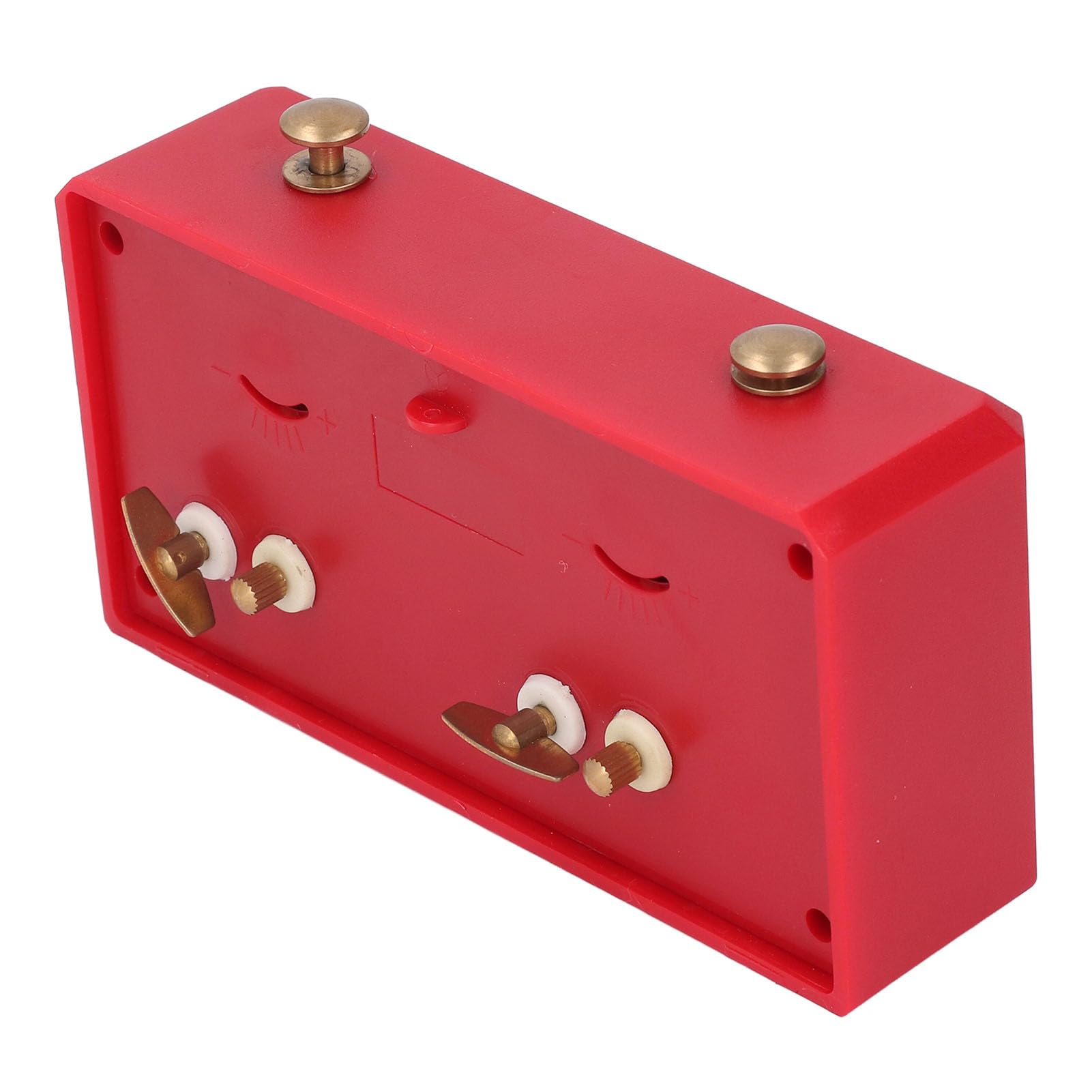 Mechanischer Schach-Timer, Professionelle Vintage-Uhr für Schachspiele, Tragbar, Langlebiges ABS-Eisen-Design, 15,4 X 5,5 X 9 cm (Rot)