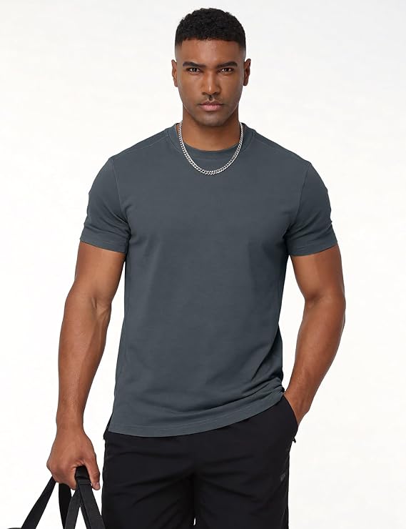 Eisctnd Workout Shirts for Men Dry Fit Moisture Wicking Cooling Gym Tee