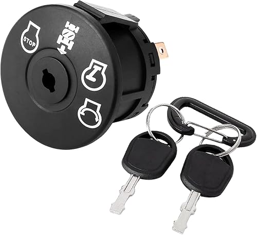 Interruptor de encendido de tractor para cortacésped con 4 posiciones y 7 terminales compatible con AYP, Husqvarna, Craftsman, MPN, Delta, Poulan,