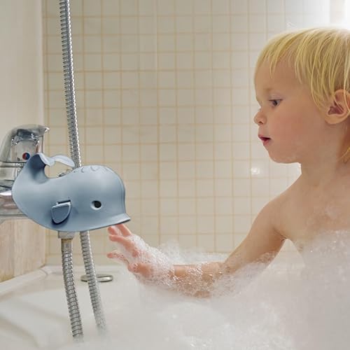 Miniatura 2 de Cubierta de boquilla de baño para bañera, protege al bebé de golpes durante el baño, cubierta protectora universal para grifo, diseño de ballena