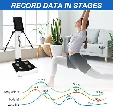 US in Stock LABFENG Body Fat Analyzer, 32 Body Composition Metrics, 10-inch High-Definition Screen Body Composition Scale, Body Fat Measurement Device for Homes, Gyms, US Units
