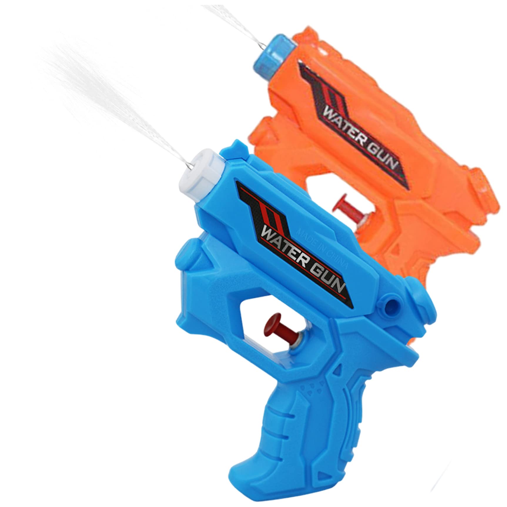 2 Pack Water Gun for Kids Outdoor Summer Water Pistol Small Pool Pistols Swimming Toys for Boy and Girl (Blue and Orange)