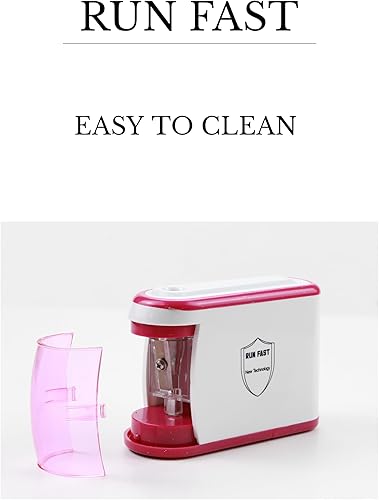 Miniatura 5 de Diseño de sacapuntas eléctrico Run Fast para estudiantes (rosa)