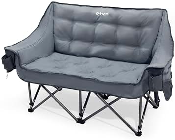 Portal Double Camping Chair, 2 Person Folding Loveseat fo...