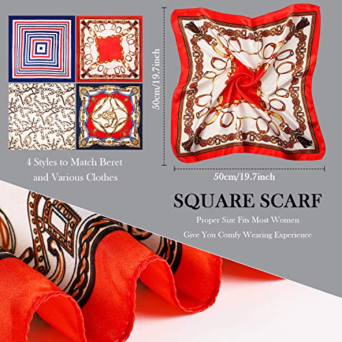 Wool Beret Hat French Artist Beanie Beret With Skily Scarf For Women Girls () #TOP6