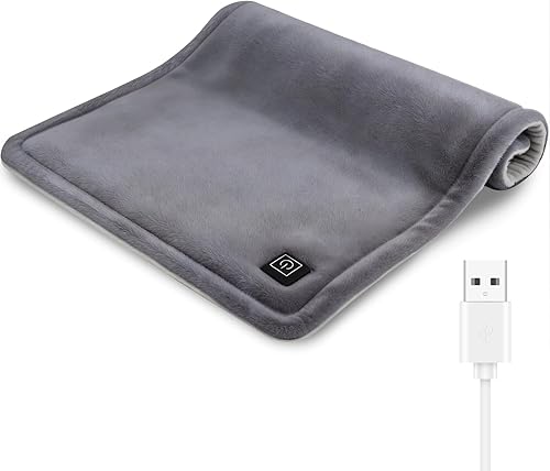 Miniatura 7 de Almohadilla térmica USB, almohadillas de viaje calentadas de 5 V, 3 ajustes de calor y apagado automático, terapia caliente para aliviar el dolor y