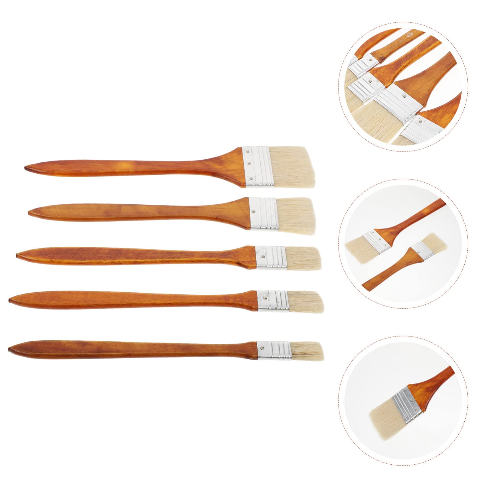 Ciieeo 15stücke Teiliges Ölmalerei Pinsel Mit Holzgriff Flachpinsel Für Kreative Maltechniken Für Ölmalerei Zeichnungen Und Schablonenmalerei Leicht Und Tragbar Angenehmes