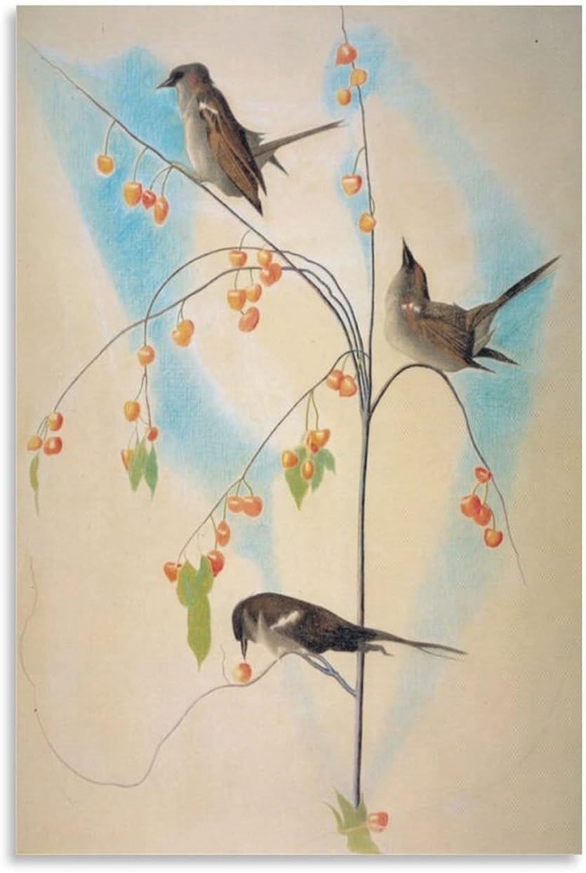 Rikin Liuff Song of Birds by Joseph Stella Canvas Poster Wall Art 40x60cm Frameless