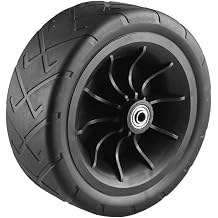 8 Inch Outdoor Replacement Wheel with Bearings 3.3 Inch Center Distance for All-Terrain Folding Wagon Cart for Garden Utility Carts Black