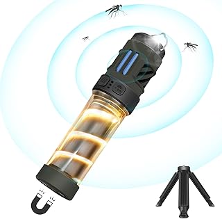 Repelix Buzz Defense Portable, Rechargeable Flashlight&Lantern Camping Lights with Dual-Heating,Magnetic Design, Buzz Repel Lantern Light for Patio Camping, 6 Refills