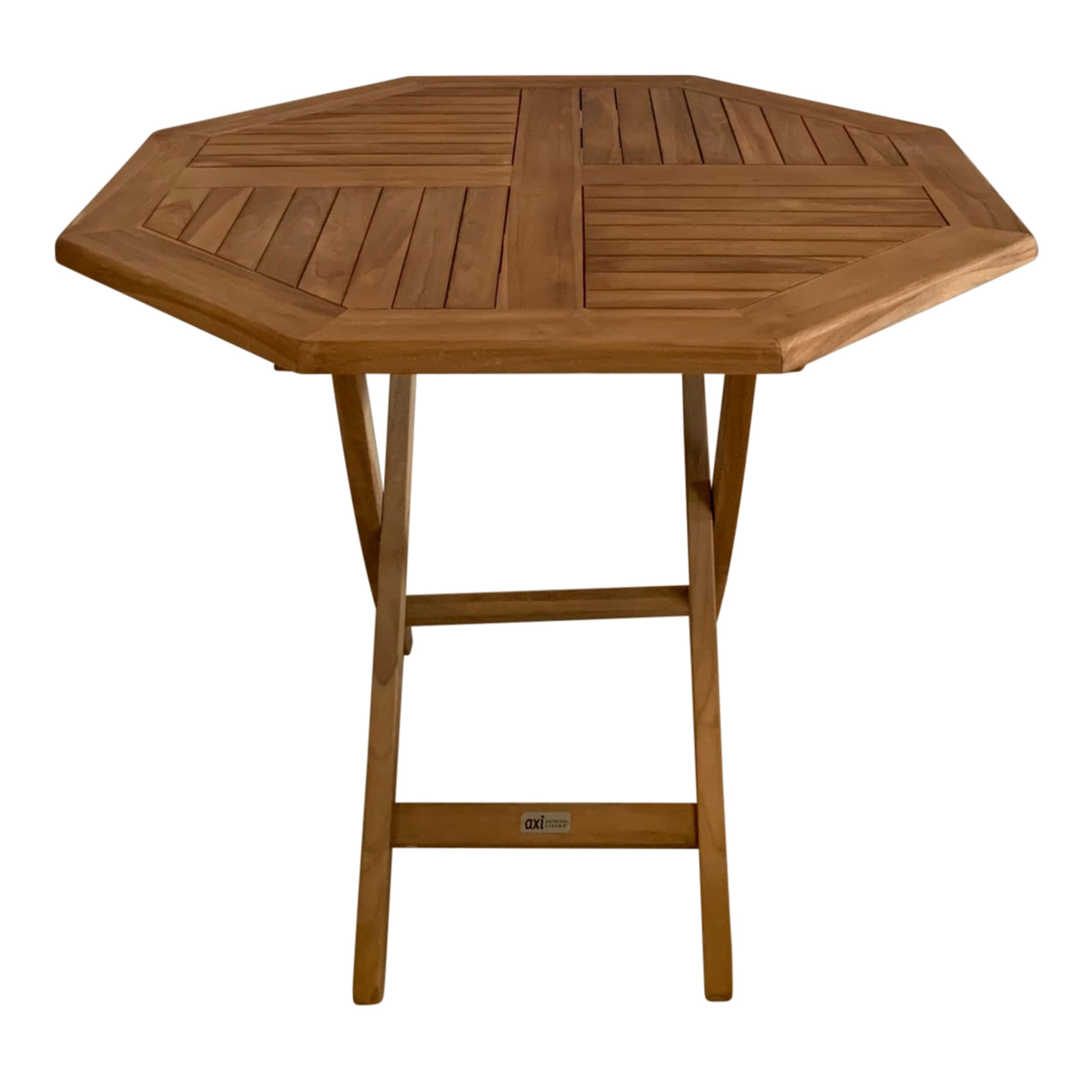 Table jardin teck pliable AXI Sana, solution gain de place terrasse 4 pers