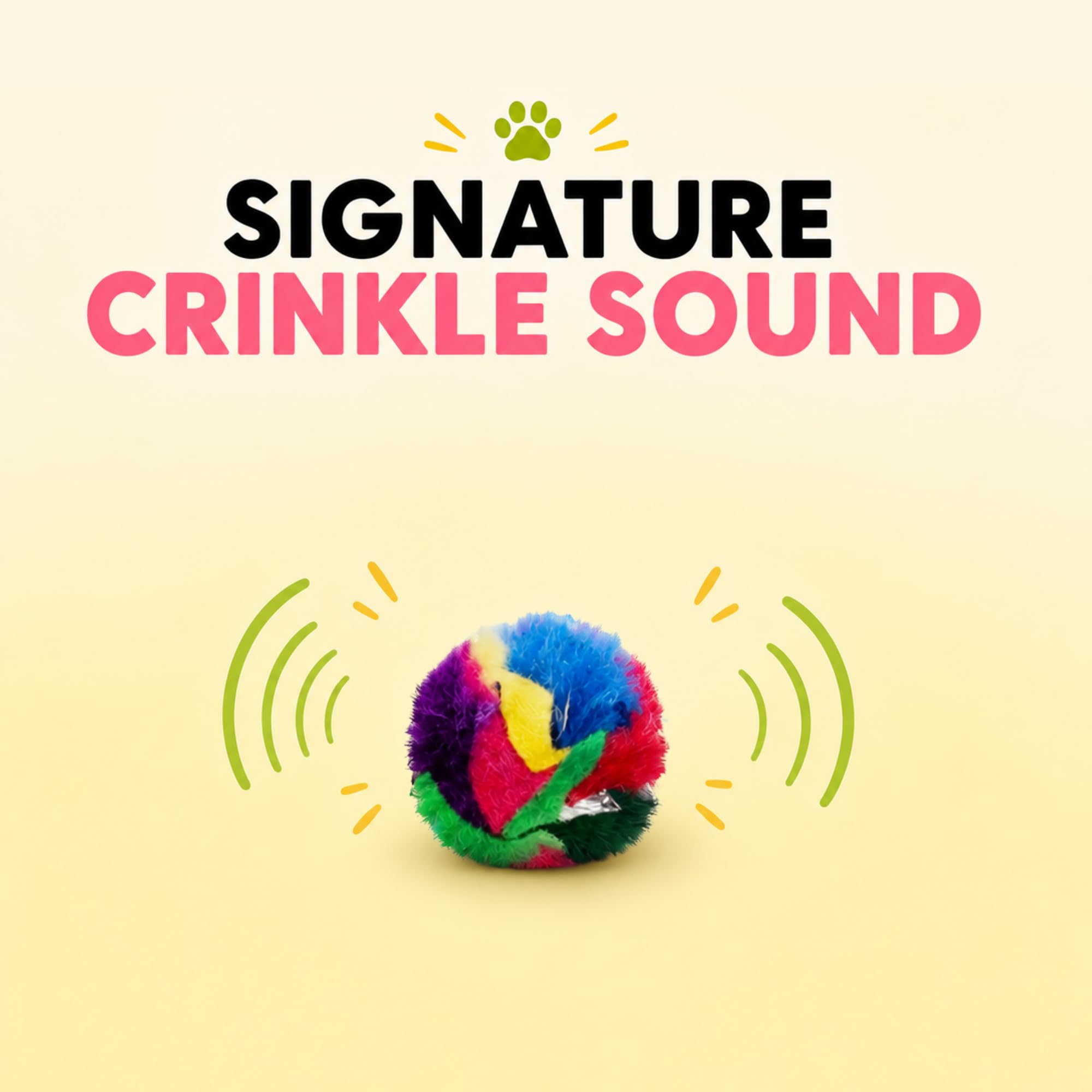 Mini Crinkle Ball Katzenspielzeug