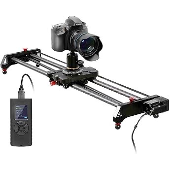 GVM Camera Slider Track Dolly Slider Rail System with Motorized Time Lapse and Video Shot Follow Focus Shot and 120 Degree Panorama Shooting 80 cm ...