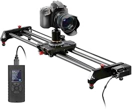 GVM 80 cm Slider Kamera, motorisiert, Track Dolly Slider, Slider Kamera, Schienensystem mit motorisiertem Beschleuniger und Videoaufnahmen, Follow Focus Shot, Panoramaaufnahme von 120 ° – 80 cm
